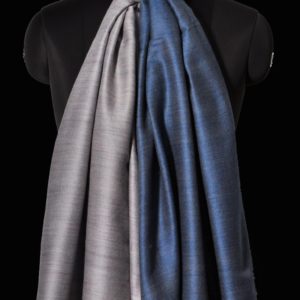 Blue silver dual tone pashmina shawls