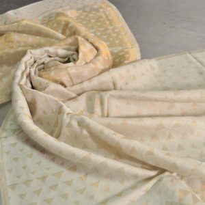 Ivory Triangle zari shawls