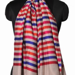 Multicolour Horizontal Striped Pattern Stole