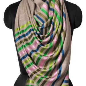 Silk horizontal striped Stole