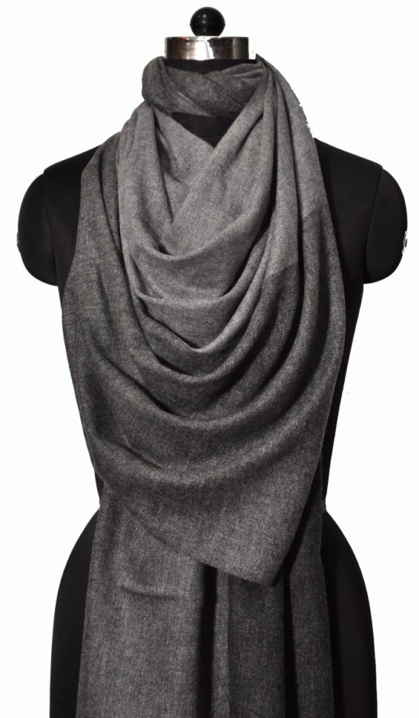 Grey wool nylon Scarfs