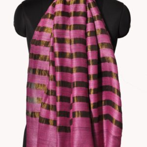 Wool Zari Striped Pattern Stole