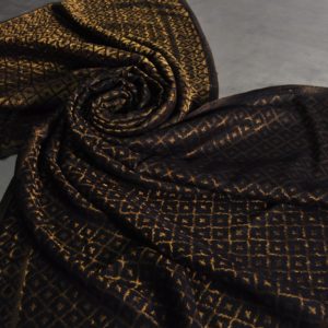 Black with Gold Zari pattern Shawls